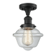 A thumbnail of the Innovations Lighting 517-1CH Small Oxford Matte Black / Clear