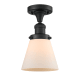 A thumbnail of the Innovations Lighting 517-1CH Small Cone Matte Black / Matte White Cased