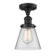 A thumbnail of the Innovations Lighting 517-1CH Small Cone Matte Black / Clear