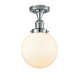 A thumbnail of the Innovations Lighting 517-1CH-8 Beacon Polished Chrome / Matte White Cased