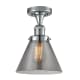 A thumbnail of the Innovations Lighting 517-1CH Large Cone Polished Chrome / Smoked