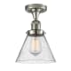 A thumbnail of the Innovations Lighting 517-1CH Large Cone Polished Nickel / Seedy