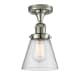 A thumbnail of the Innovations Lighting 517-1CH Small Cone Polished Nickel / Seedy