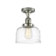 A thumbnail of the Innovations Lighting 517-1CH-12-8 Bell Semi-Flush Polished Nickel / Clear Deco Swirl