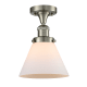 A thumbnail of the Innovations Lighting 517-1CH Large Cone Brushed Satin Nickel / Matte White Cased