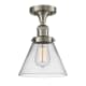 A thumbnail of the Innovations Lighting 517-1CH Large Cone Brushed Satin Nickel / Clear