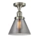 A thumbnail of the Innovations Lighting 517-1CH Large Cone Brushed Satin Nickel / Smoked