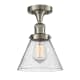 A thumbnail of the Innovations Lighting 517-1CH Large Cone Brushed Satin Nickel / Seedy