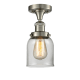 A thumbnail of the Innovations Lighting 517-1CH Small Bell Brushed Satin Nickel / Clear