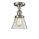 A thumbnail of the Innovations Lighting 517-1CH Small Cone Brushed Satin Nickel / Clear