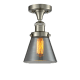 A thumbnail of the Innovations Lighting 517-1CH Small Cone Brushed Satin Nickel / Smoked