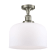 A thumbnail of the Innovations Lighting 517 X-Large Bell Brushed Satin Nickel / Matte White