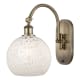 A thumbnail of the Innovations Lighting 518-1W-14-8-White Mouchette-Indoor Wall Sconce Antique Brass / White Mouchette