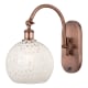 A thumbnail of the Innovations Lighting 518-1W-14-8-White Mouchette-Indoor Wall Sconce Antique Copper / White Mouchette