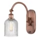 A thumbnail of the Innovations Lighting 518-1W-13-5 Bridal Veil Sconce Antique Copper / Clear