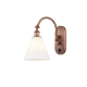 A thumbnail of the Innovations Lighting 518-1W-14-8 Berkshire Sconce Antique Copper / Matte White