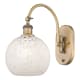 A thumbnail of the Innovations Lighting 518-1W-14-8-White Mouchette-Indoor Wall Sconce Brushed Brass / White Mouchette