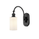 A thumbnail of the Innovations Lighting 518-1W-13-5 Clymer Sconce Matte Black / Matte White