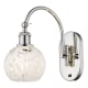 A thumbnail of the Innovations Lighting 518-1W-12-6-White Mouchette-Indoor Wall Sconce Polished Nickel / White Mouchette