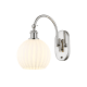 A thumbnail of the Innovations Lighting 518-1W-14-8-White Venetian-Indoor Wall Sconce Polished Nickel / White Venetian