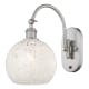 A thumbnail of the Innovations Lighting 518-1W-14-8-White Mouchette-Indoor Wall Sconce Brushed Satin Nickel / White Mouchette