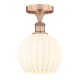 A thumbnail of the Innovations Lighting 616-1F-11-8-White Venetian-Indoor Ceiling Fixture Alternate Image