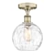 A thumbnail of the Innovations Lighting 616-1F-11-8 Athens Water Glass Semi-Flush Antique Brass / Clear Water Glass