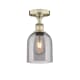 A thumbnail of the Innovations Lighting 616-1F 10 6 Bella Semi-Flush Antique Brass / Light Smoke