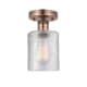 A thumbnail of the Innovations Lighting 616-1F-10-5 Cobbleskill Semi-Flush Antique Copper / Clear