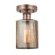A thumbnail of the Innovations Lighting 616-1F-10-5 Cobbleskill Semi-Flush Antique Copper / Mercury