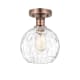 A thumbnail of the Innovations Lighting 616-1F-11-8 Athens Water Glass Semi-Flush Antique Copper / Clear Water Glass