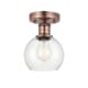 A thumbnail of the Innovations Lighting 616-1F-9-6 Athens Semi-Flush Antique Copper / Clear