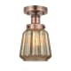 A thumbnail of the Innovations Lighting 616-1F-9-7 Chatham Semi-Flush Antique Copper / Mercury