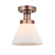 A thumbnail of the Innovations Lighting 616-1F-10-8 Cone Semi-Flush Antique Copper / Matte White