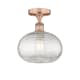 A thumbnail of the Innovations Lighting 616-1F-10-10-Ithaca-Indoor Ceiling Fixture Antique Copper / Clear Ithaca