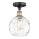 A thumbnail of the Innovations Lighting 616-1F-11-8 Athens Water Glass Semi-Flush Black Antique Brass / Clear Water Glass