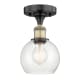 A thumbnail of the Innovations Lighting 616-1F-9-6 Athens Semi-Flush Black Antique Brass / Seedy