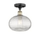 A thumbnail of the Innovations Lighting 616-1F-10-10-Ithaca-Indoor Ceiling Fixture Black Antique Brass / Clear Ithaca