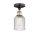 A thumbnail of the Innovations Lighting 616-1F 9 5 Bridal Veil Semi-Flush Black Antique Brass