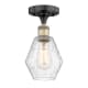 A thumbnail of the Innovations Lighting 616-1F-11-6 Cindyrella Semi-Flush Black Antique Brass / Seedy