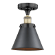 A thumbnail of the Innovations Lighting 616-1F-10-8 Appalachian Semi-Flush Black Antique Brass / Matte Black