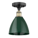 A thumbnail of the Innovations Lighting 616-1F-11-8 Plymouth Dome Semi-Flush Black Antique Brass / Green