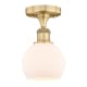 A thumbnail of the Innovations Lighting 616-1F-9-6 Athens Semi-Flush Brushed Brass / Matte White