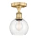 A thumbnail of the Innovations Lighting 616-1F-9-6 Athens Semi-Flush Brushed Brass / Clear