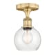 A thumbnail of the Innovations Lighting 616-1F-9-6 Athens Semi-Flush Brushed Brass / Seedy