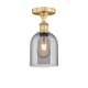 A thumbnail of the Innovations Lighting 616-1F 10 6 Bella Semi-Flush Brushed Brass / Light Smoke