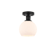 A thumbnail of the Innovations Lighting 616-1F-10-6 Athens Semi-Flush Matte Black / Matte White