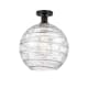 A thumbnail of the Innovations Lighting 616-1F-17-12 Athens Semi-Flush Matte Black / Clear Deco Swirl