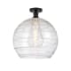 A thumbnail of the Innovations Lighting 616-1F-17-14 Athens Semi-Flush Matte Black / Clear Deco Swirl