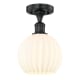 A thumbnail of the Innovations Lighting 616-1F-11-8-White Venetian-Indoor Ceiling Fixture Matte Black / White Venetian